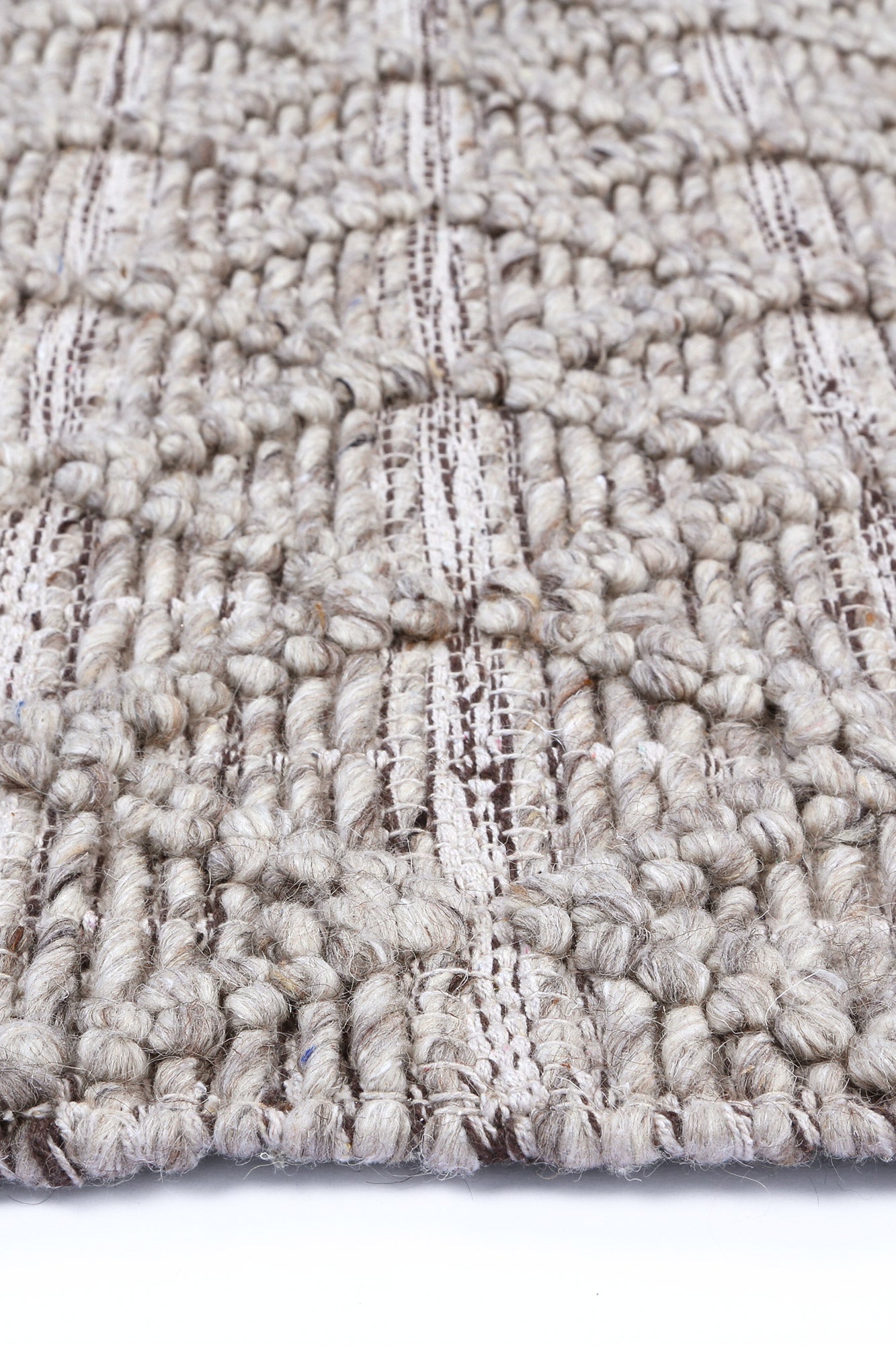 Shoreline Mosaic Tribal Ash Wool Rug