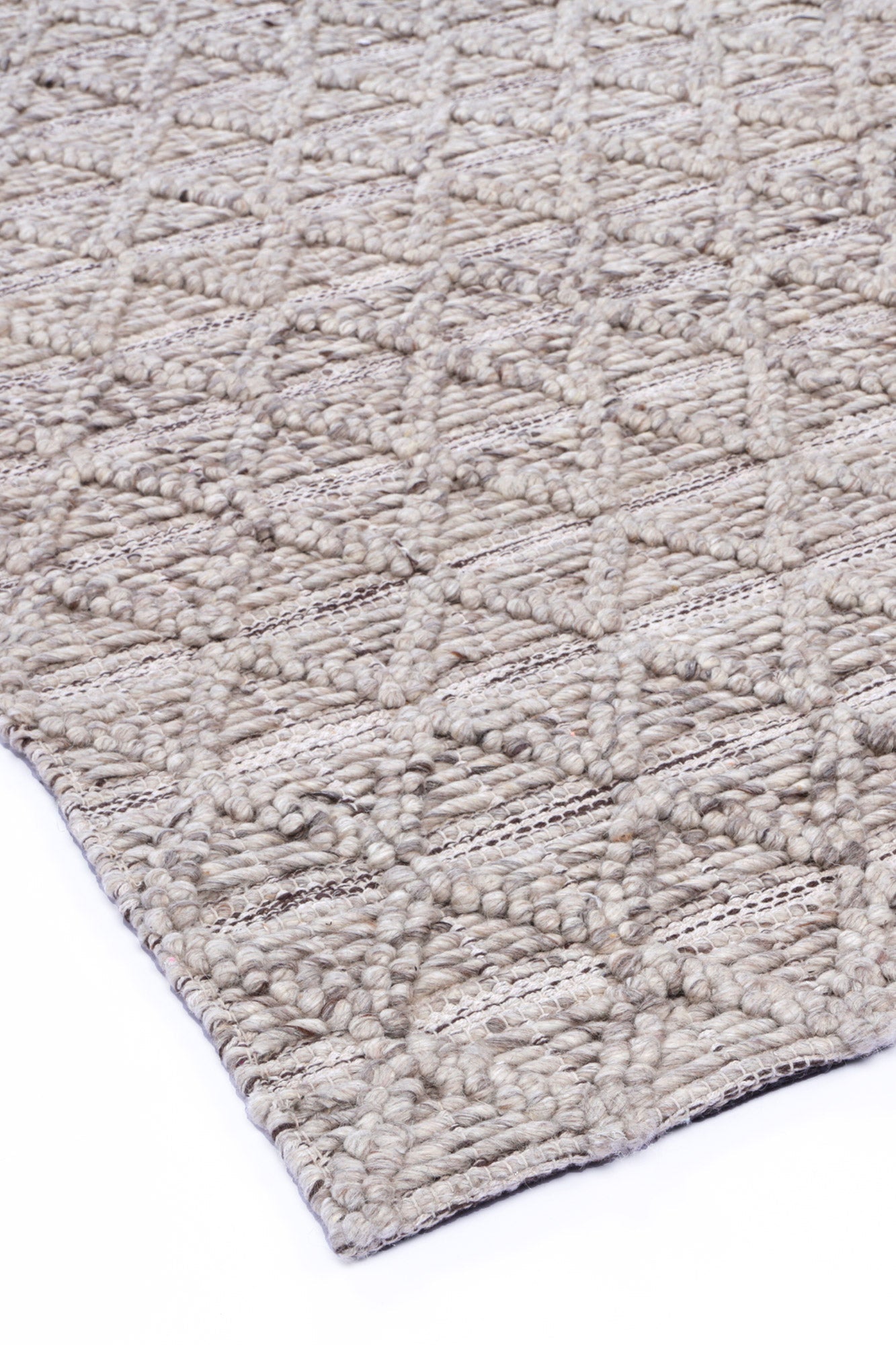 Shoreline Mosaic Tribal Ash Wool Rug