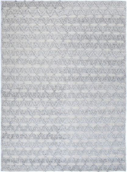 Shoreline Mosaic Tribal Grey Wool Rug
