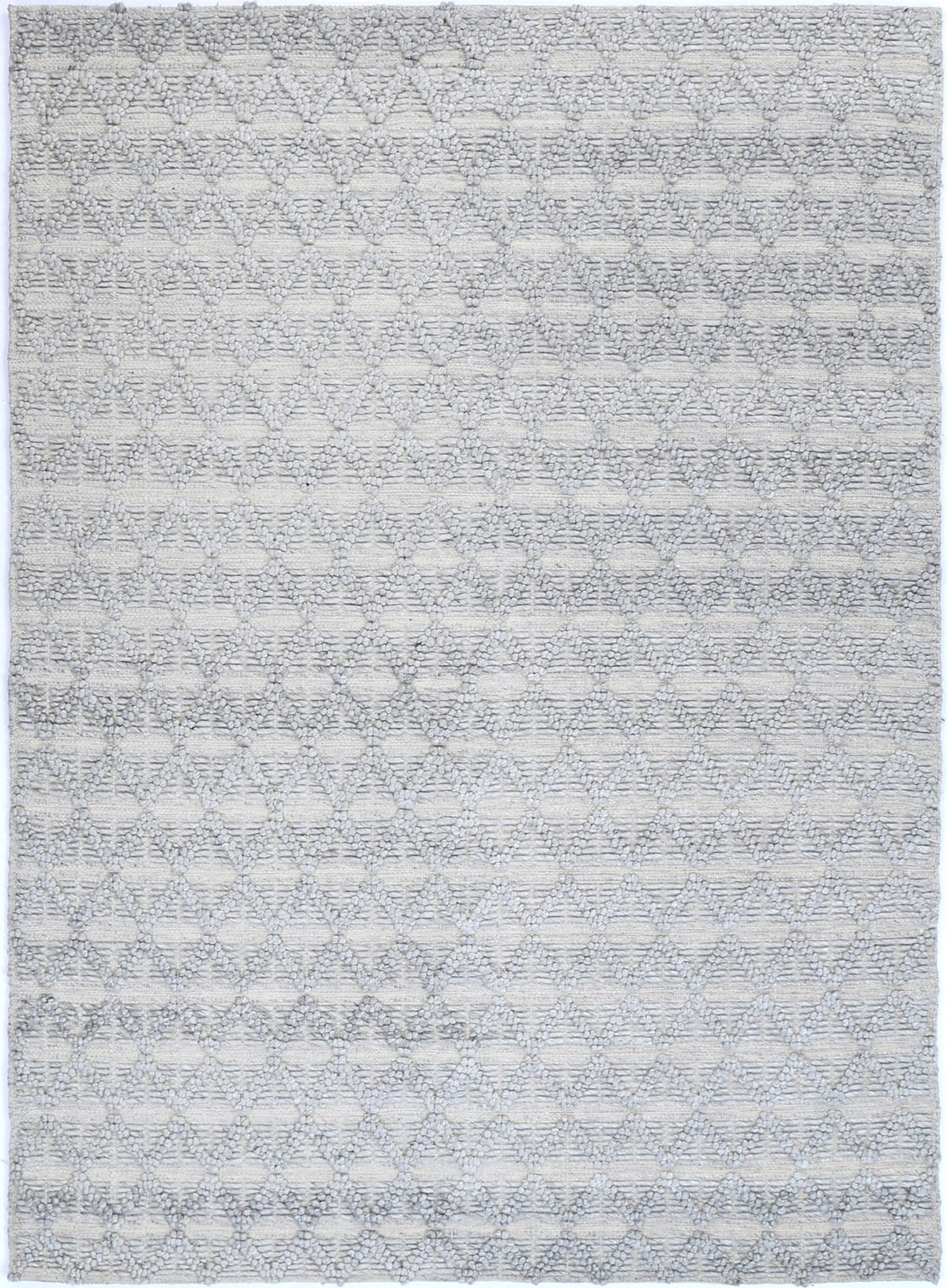 Shoreline Mosaic Tribal Grey Wool Rug