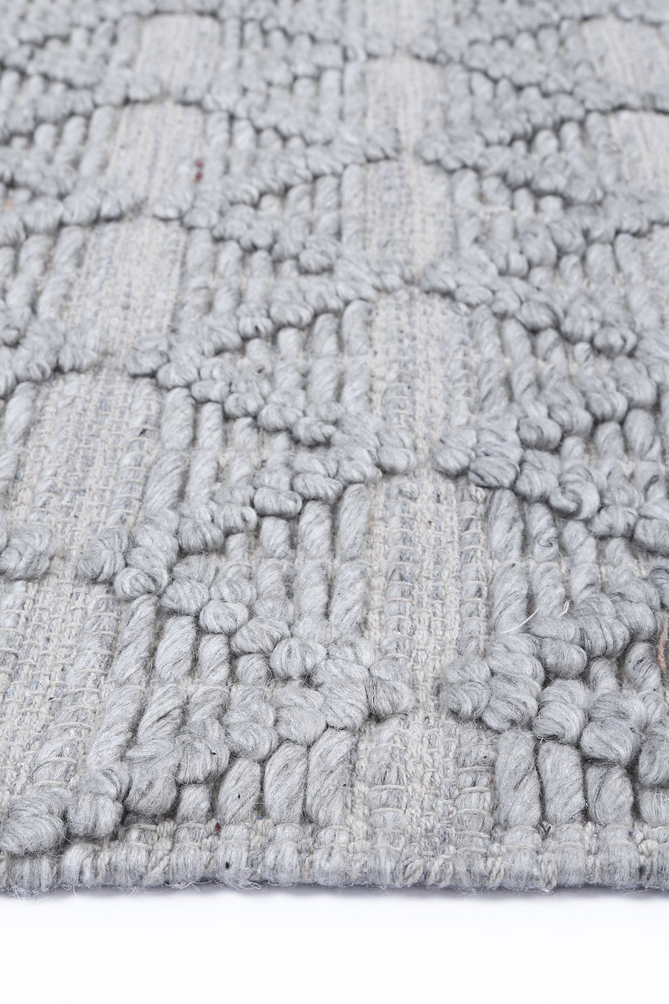 Shoreline Mosaic Tribal Grey Wool Rug