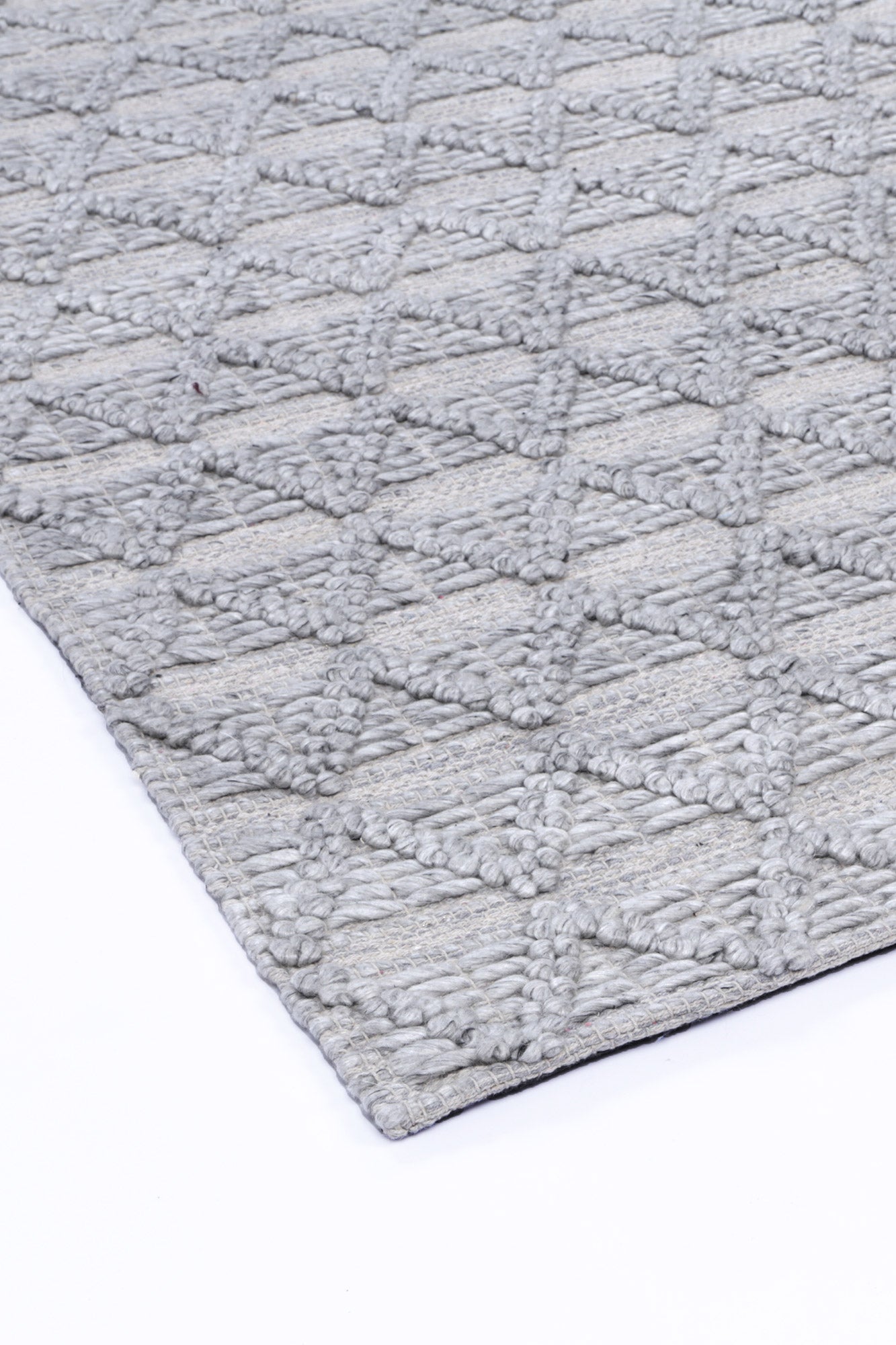 Shoreline Mosaic Tribal Grey Wool Rug