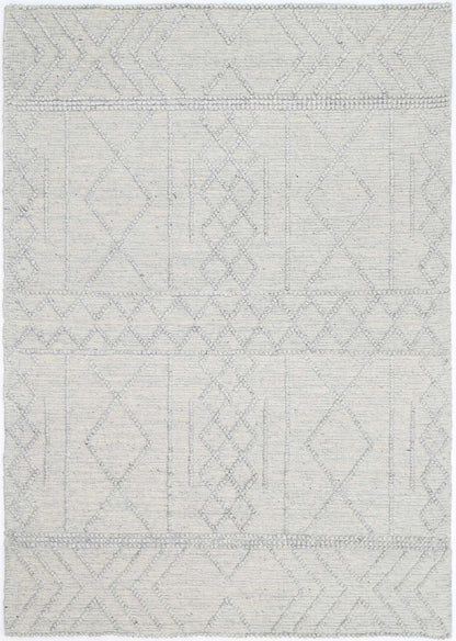 Shoreline Diamond Tribal Grey Wool Rug