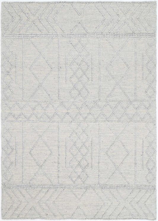 Shoreline Diamond Tribal Grey Wool Rug