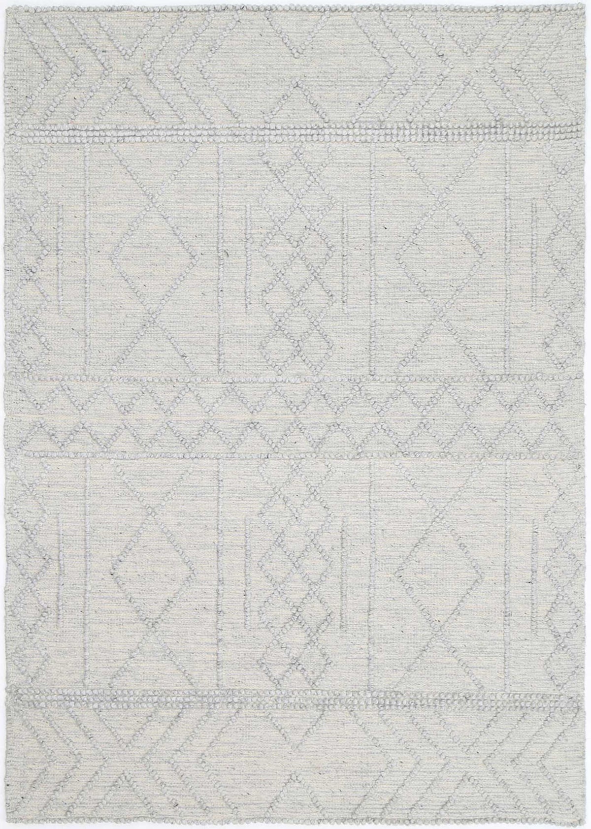 Shoreline Diamond Tribal Grey Wool Rug
