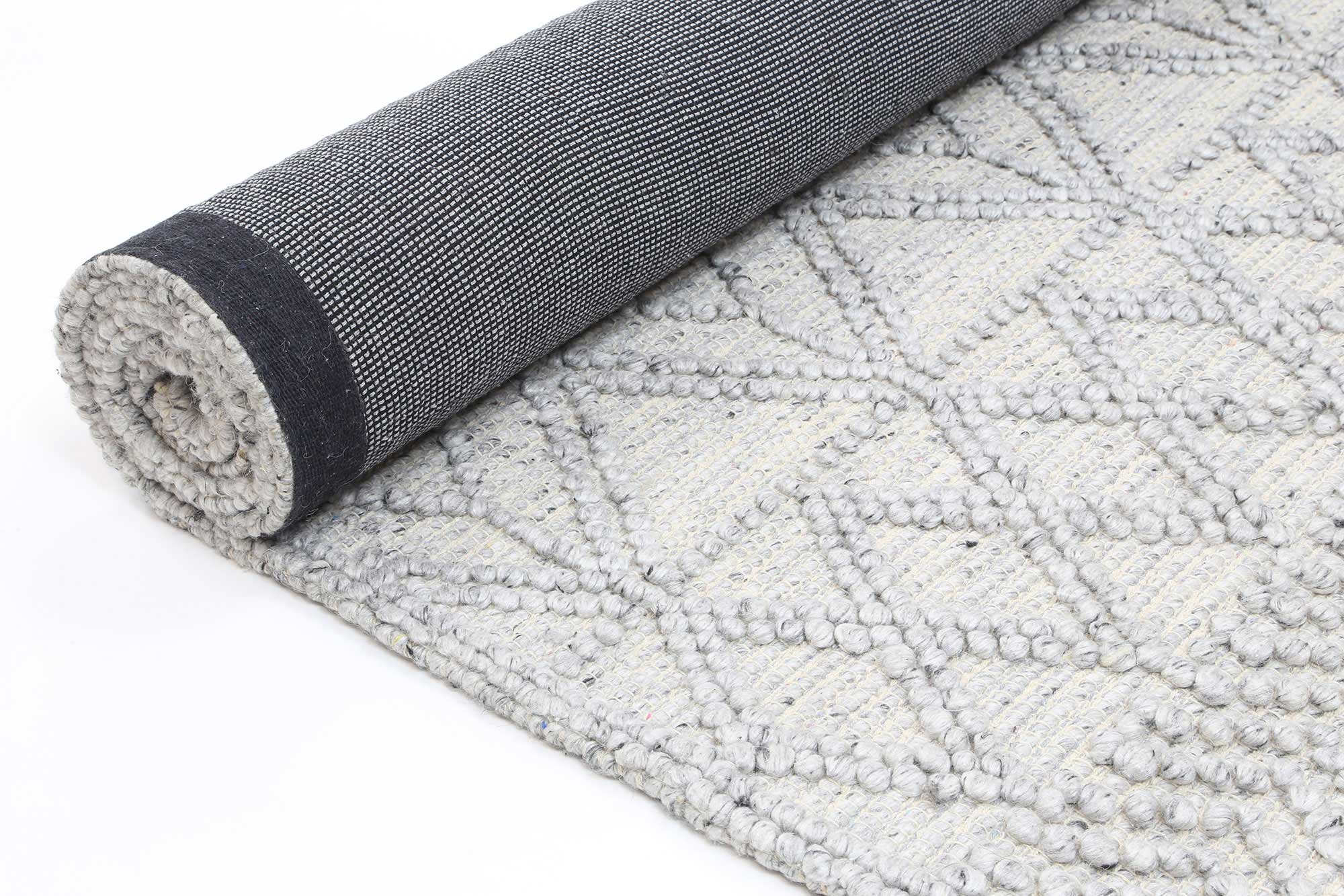 Shoreline Diamond Tribal Grey Wool Rug
