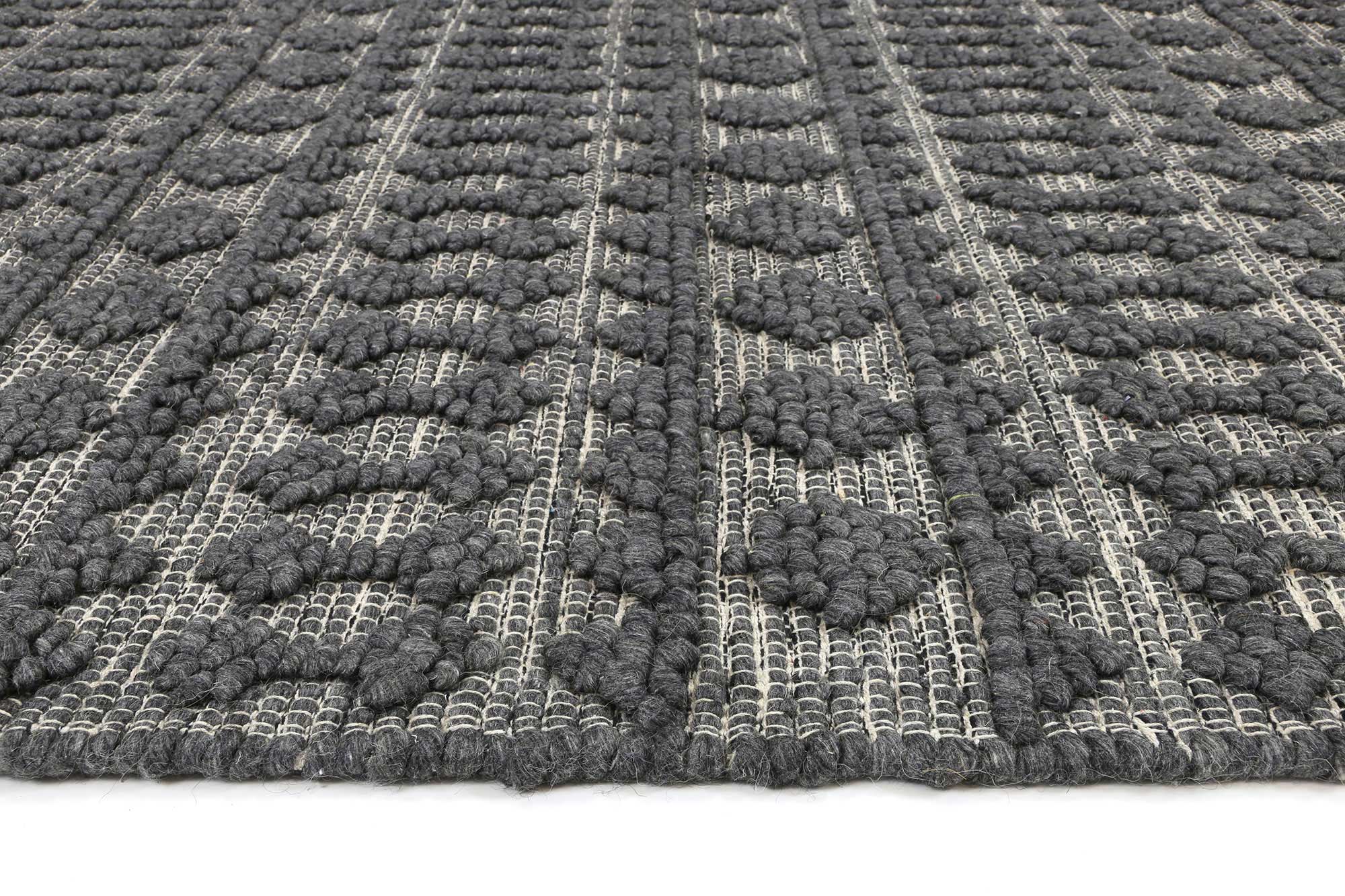 Shoreline Fine Tribal Grey Wool Rug