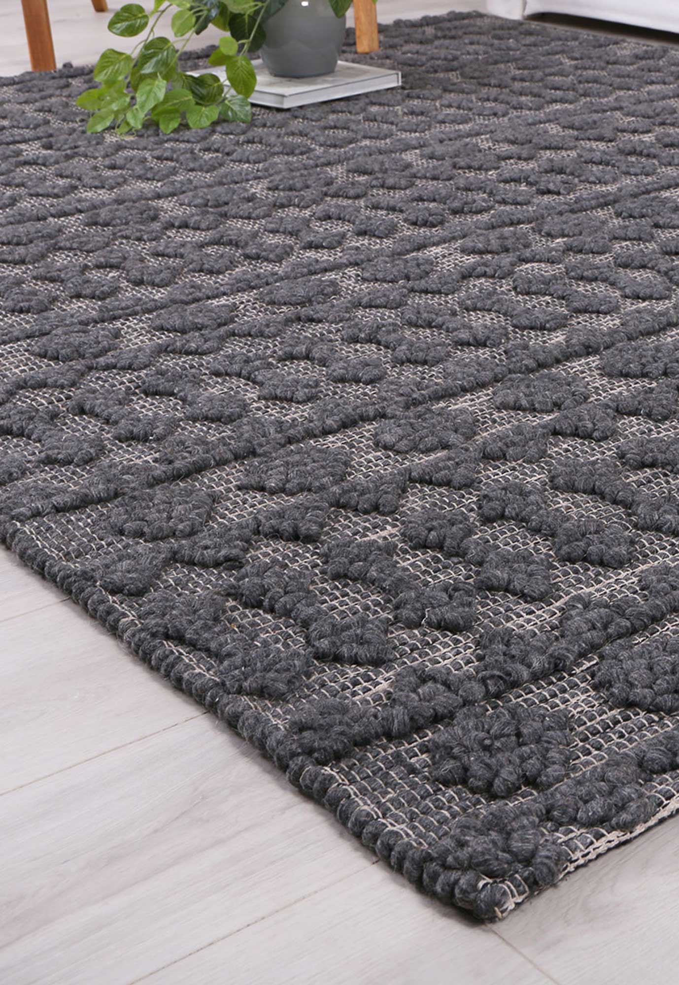 Shoreline Fine Tribal Grey Wool Rug