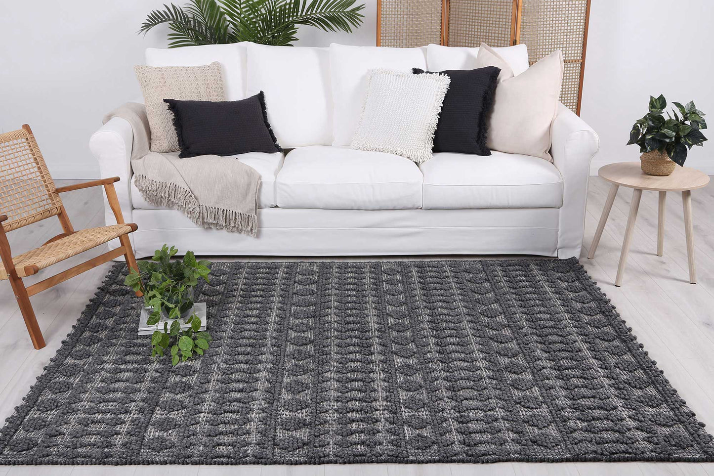 Shoreline Fine Tribal Grey Wool Rug