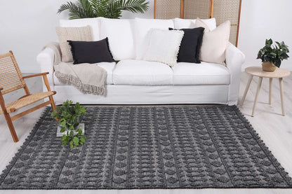 Shoreline Fine Tribal Grey Wool Rug