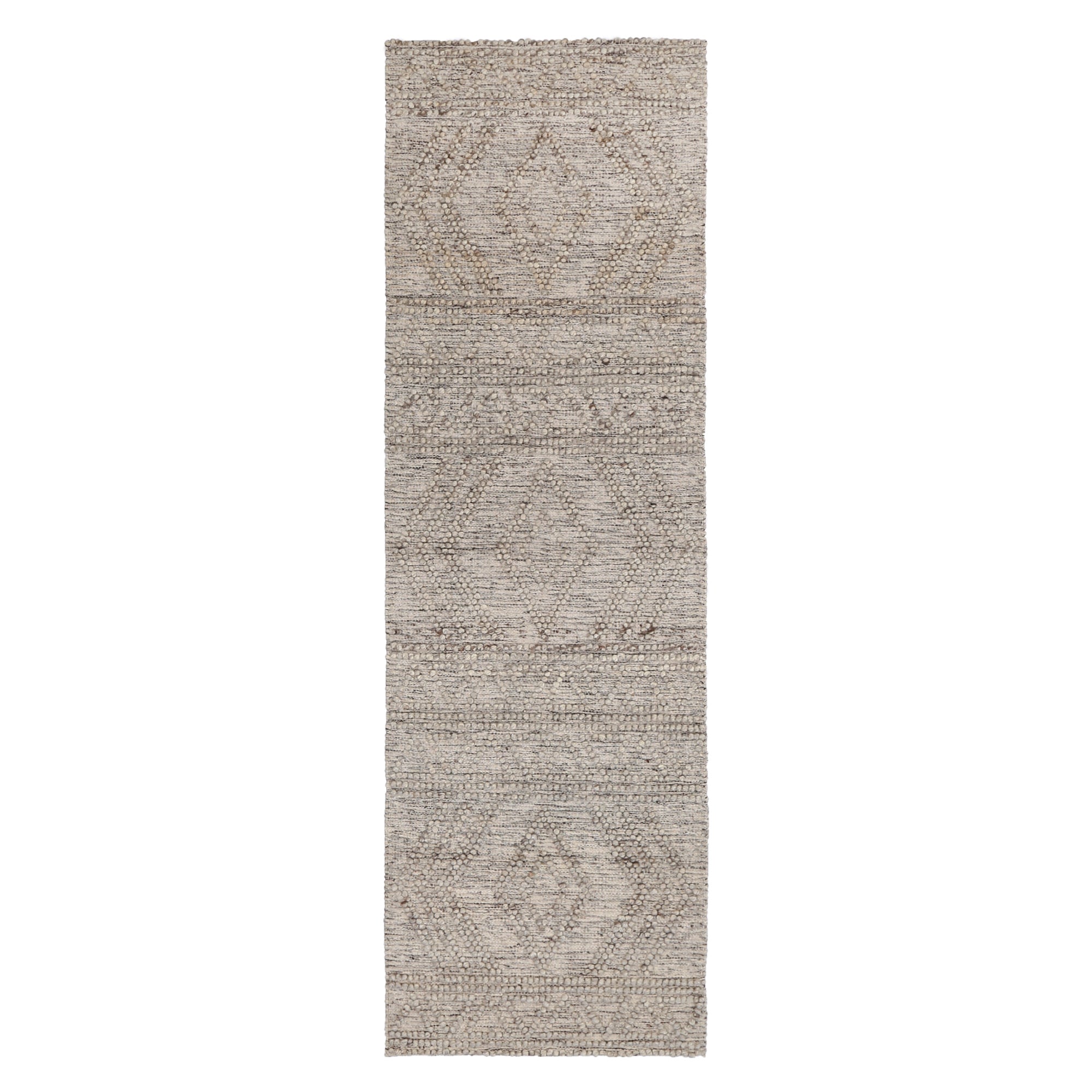 Shoreline Lattice Tribal Ash Wool Rug