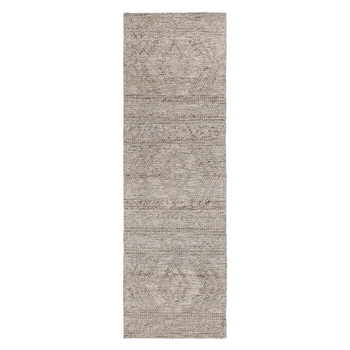 Shoreline Lattice Tribal Ash Wool Rug