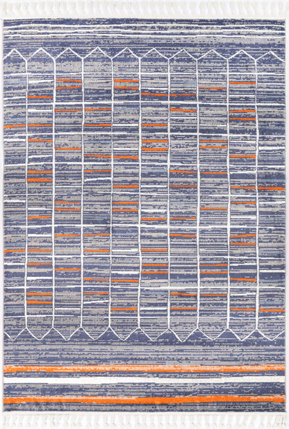 Pelagia Talca Blue & Orange Contemporary Rug