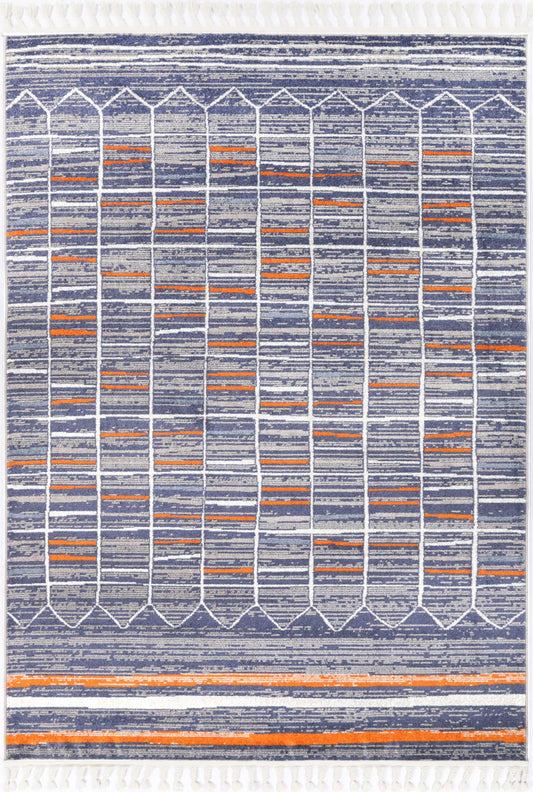 Pelagia Talca Blue & Orange Contemporary Rug