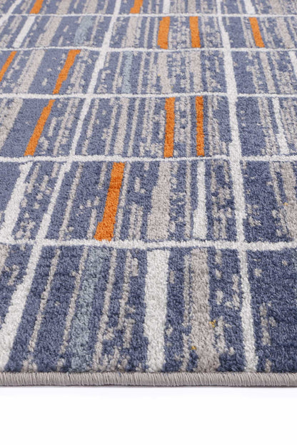Pelagia Talca Blue & Orange Contemporary Rug