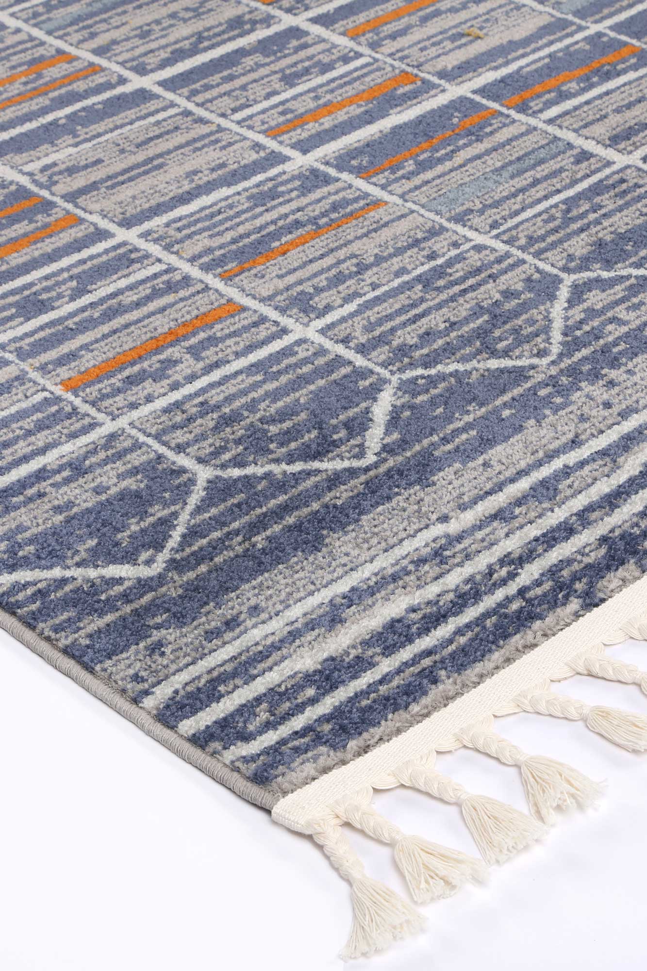 Pelagia Talca Blue & Orange Contemporary Rug