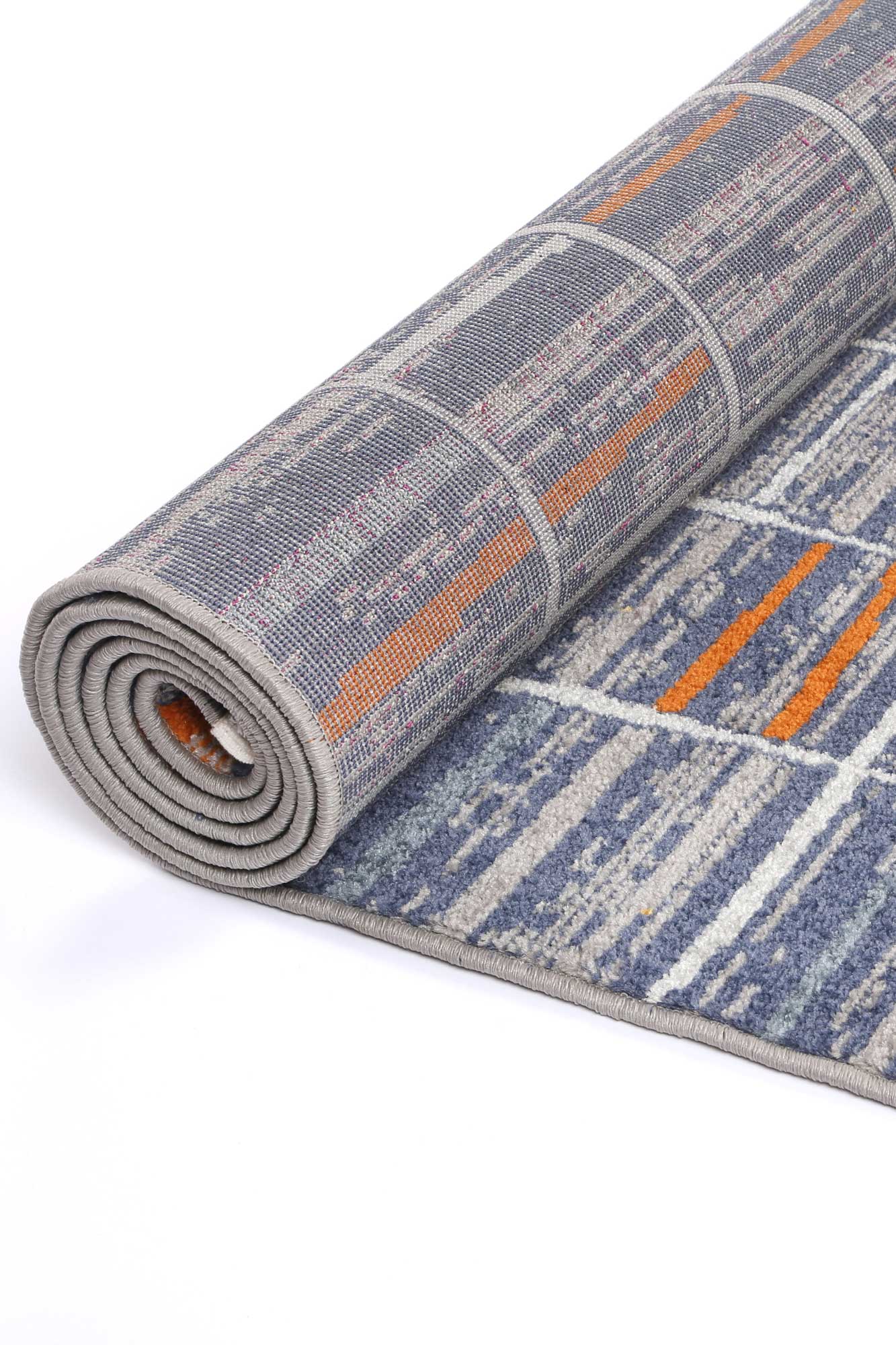 Pelagia Talca Blue & Orange Contemporary Rug