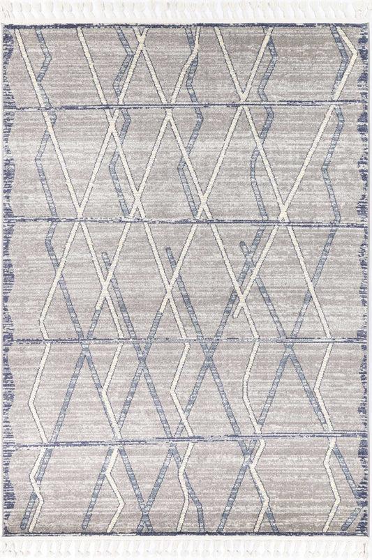 Pelagia Tupzia Blue & Grey Contemporary Rug