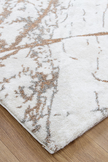 Mosaic Italian Marble Cream Beige Rug - INDU001