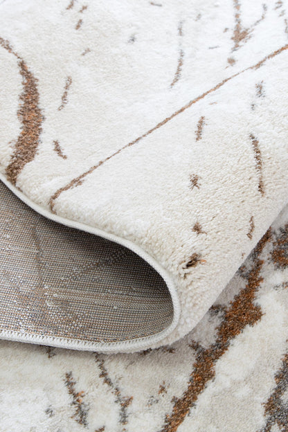 Mosaic Italian Marble Cream Beige Rug - INDU001