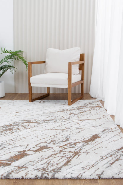 Mosaic Italian Marble Cream Beige Rug - INDU001