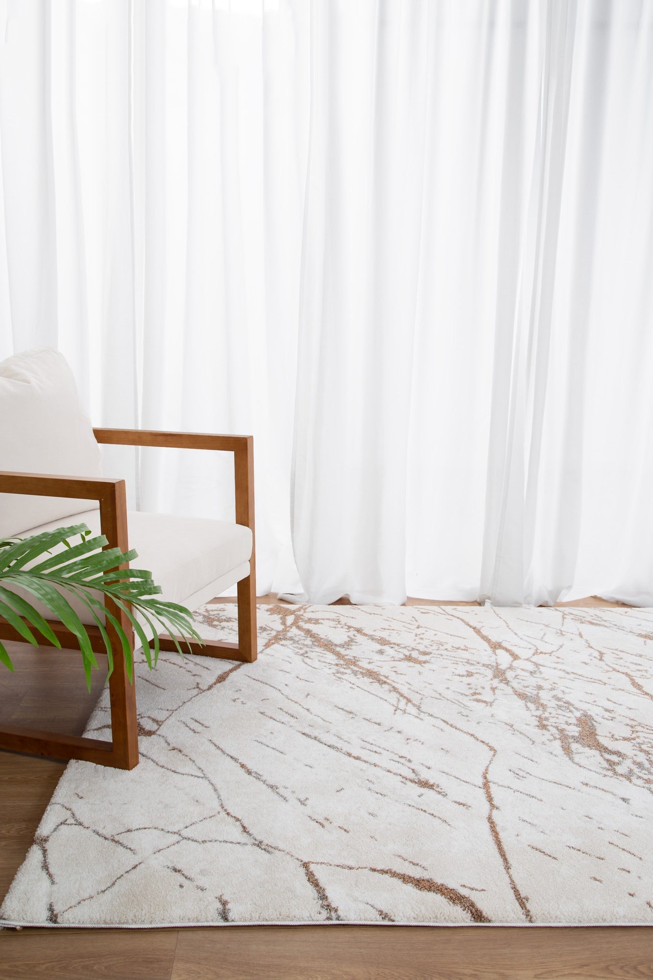 Mosaic Italian Marble Cream Beige Rug - INDU001