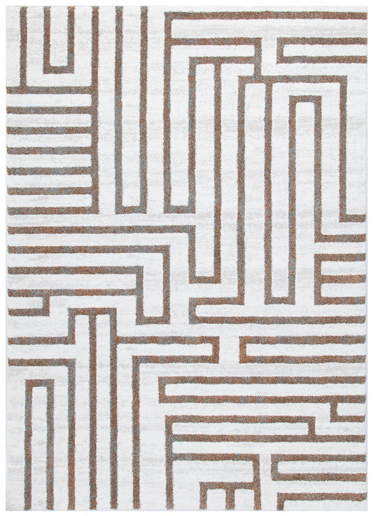 Mosaic Maze Cream Rug - INDU003