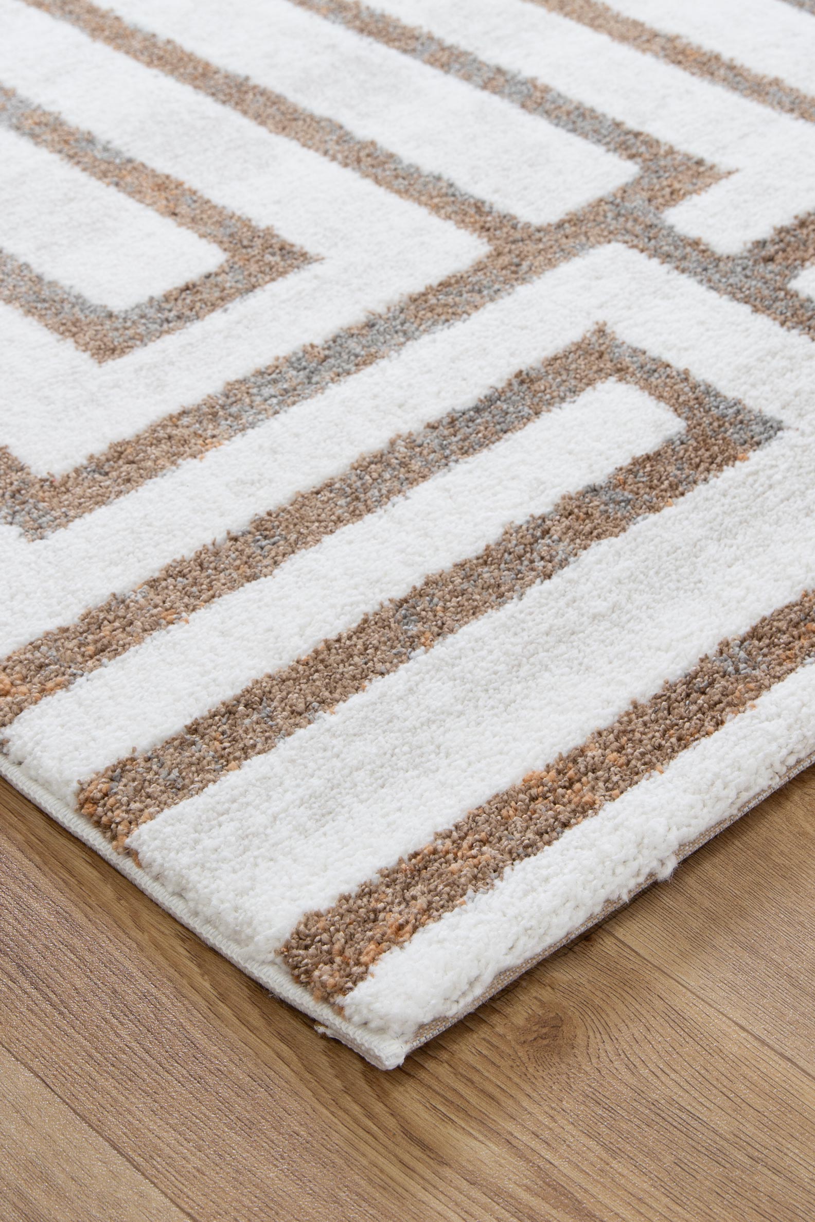 Mosaic Maze Cream Rug - INDU003