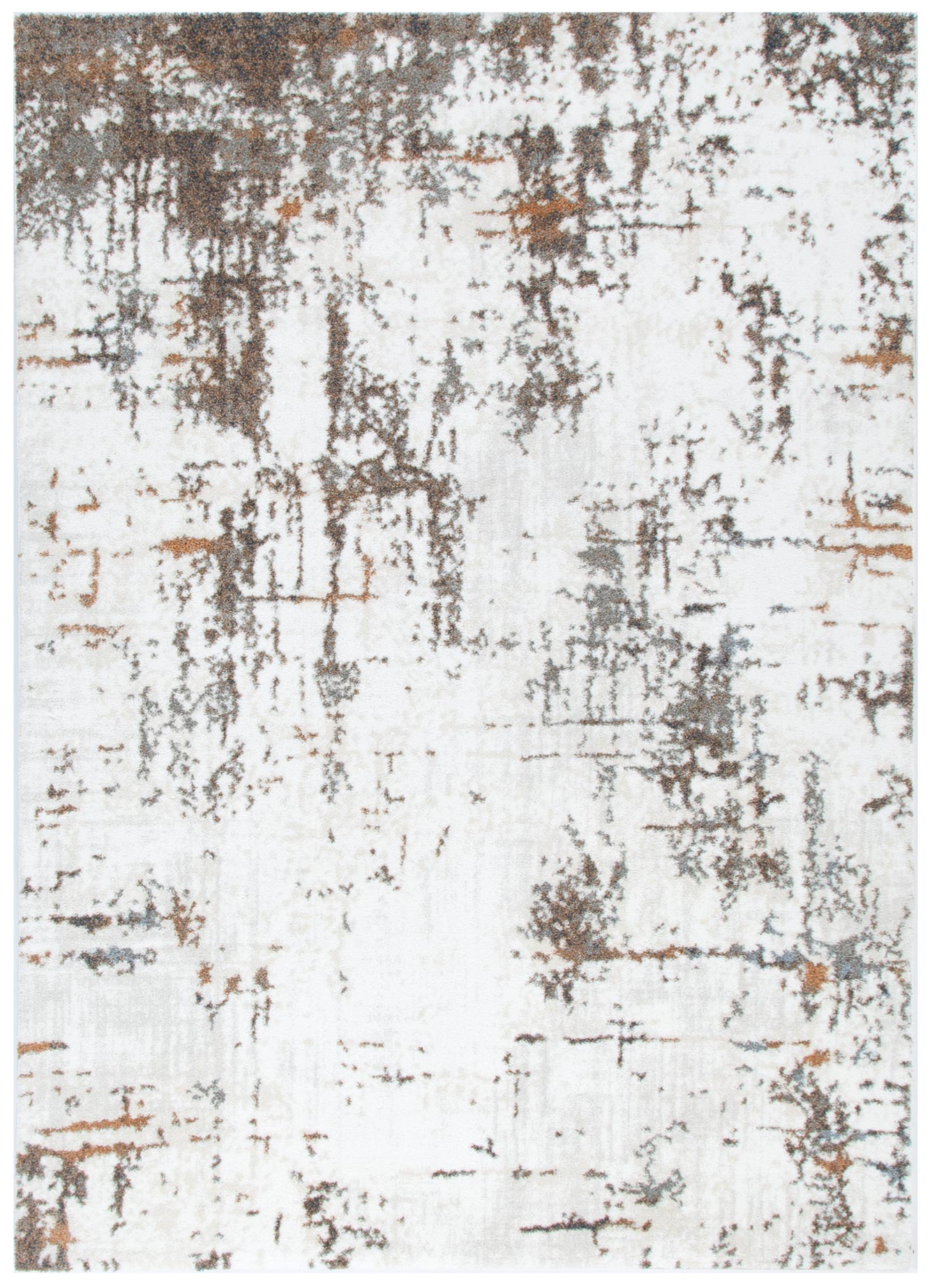 Mosaic Abstract Cream Multi Rug - INDU004