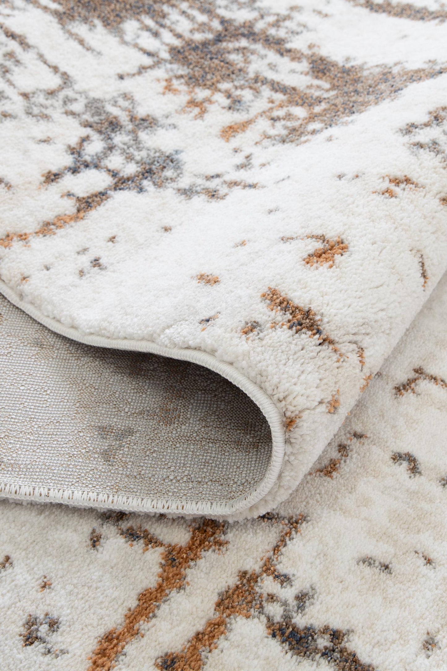 Mosaic Abstract Cream Multi Rug - INDU004