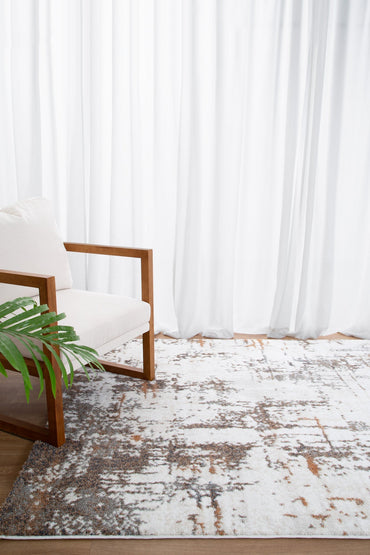 Mosaic Abstract Cream Multi Rug - INDU004