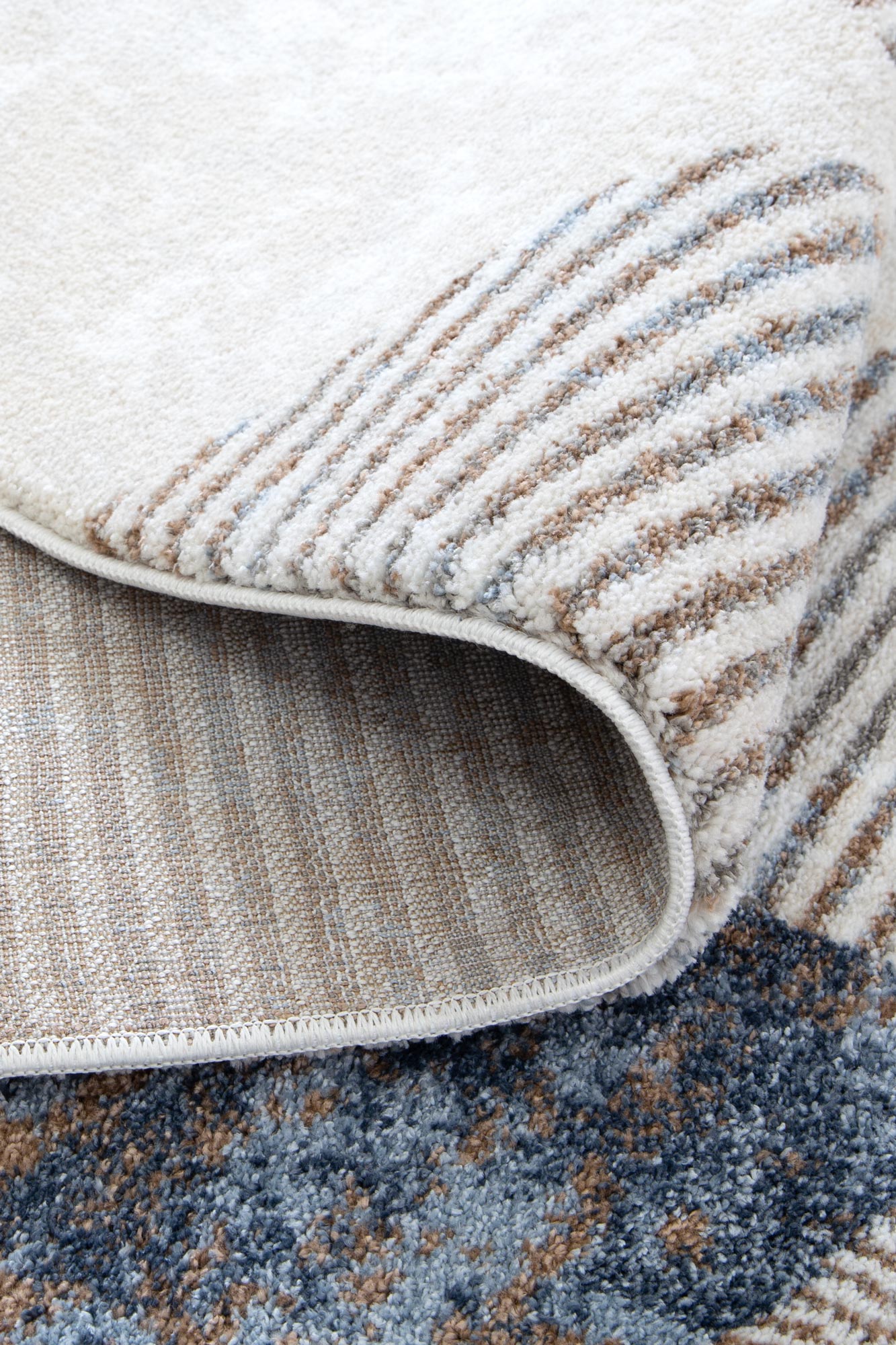 Mosaic Geometric Shapes Blue Multi Rug - INDU006