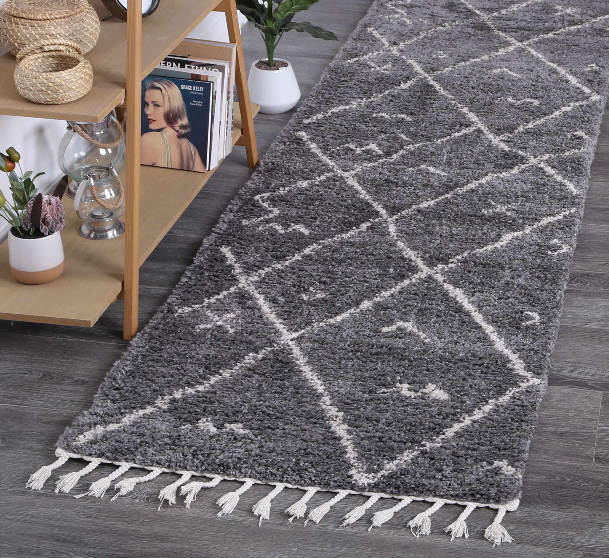 Brisa Mizzie Tribal Grey Cream Rug