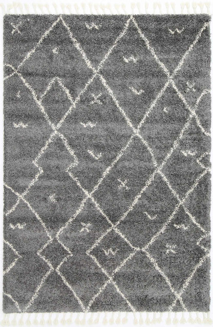 Brisa Mizzie Tribal Grey Cream Rug
