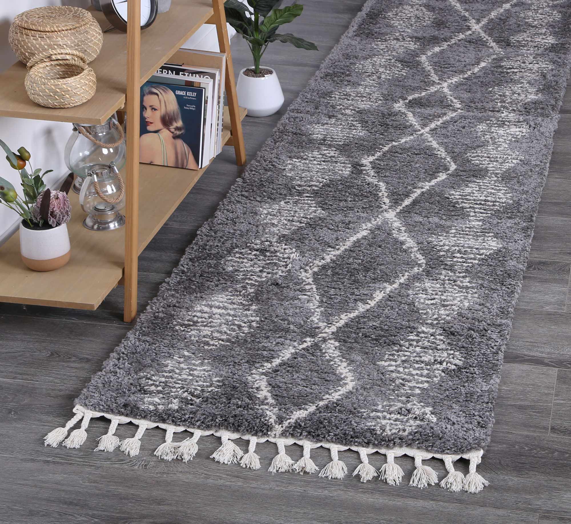 Brisa Zara Tribal Grey Cream Rug
