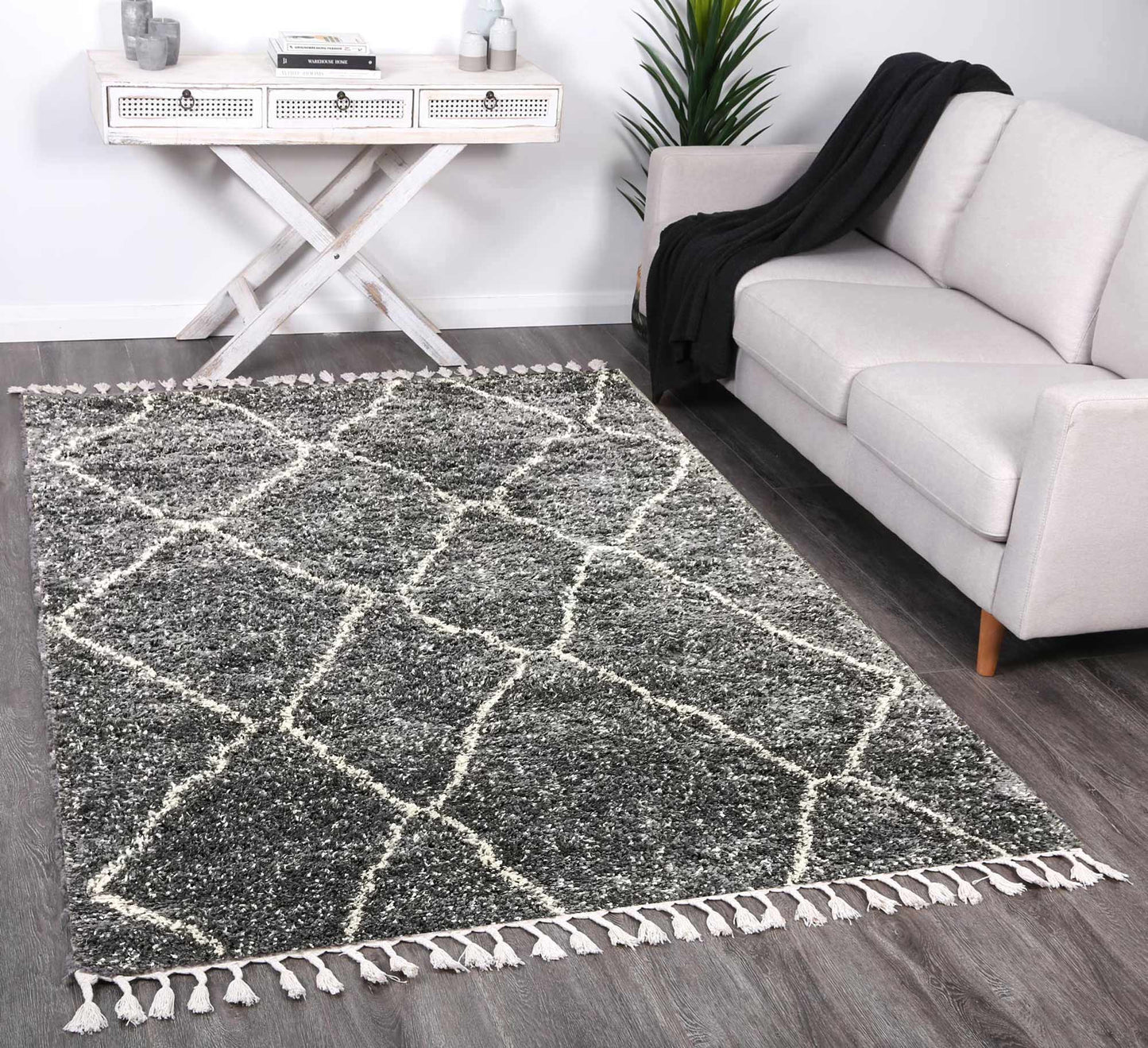 Brisa Maxen Tribal Grey Rug