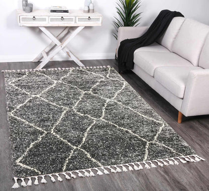 Brisa Maxen Tribal Grey Rug