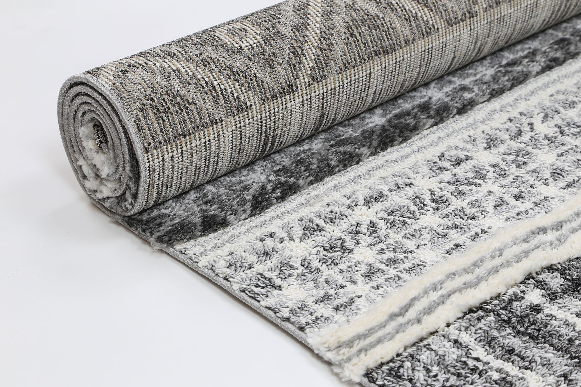 Covea Tribal Lines Cream Anthracite Rug
