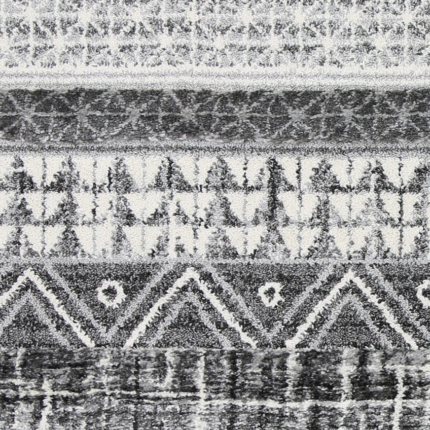 Covea Tribal Lines Cream Anthracite Rug