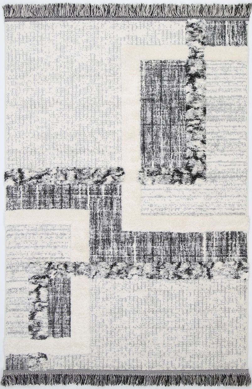 Covea Tribal Modern Cream Anthracite Rug