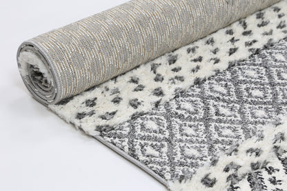 Covea Tribal Edge Cream Anthracite Rug
