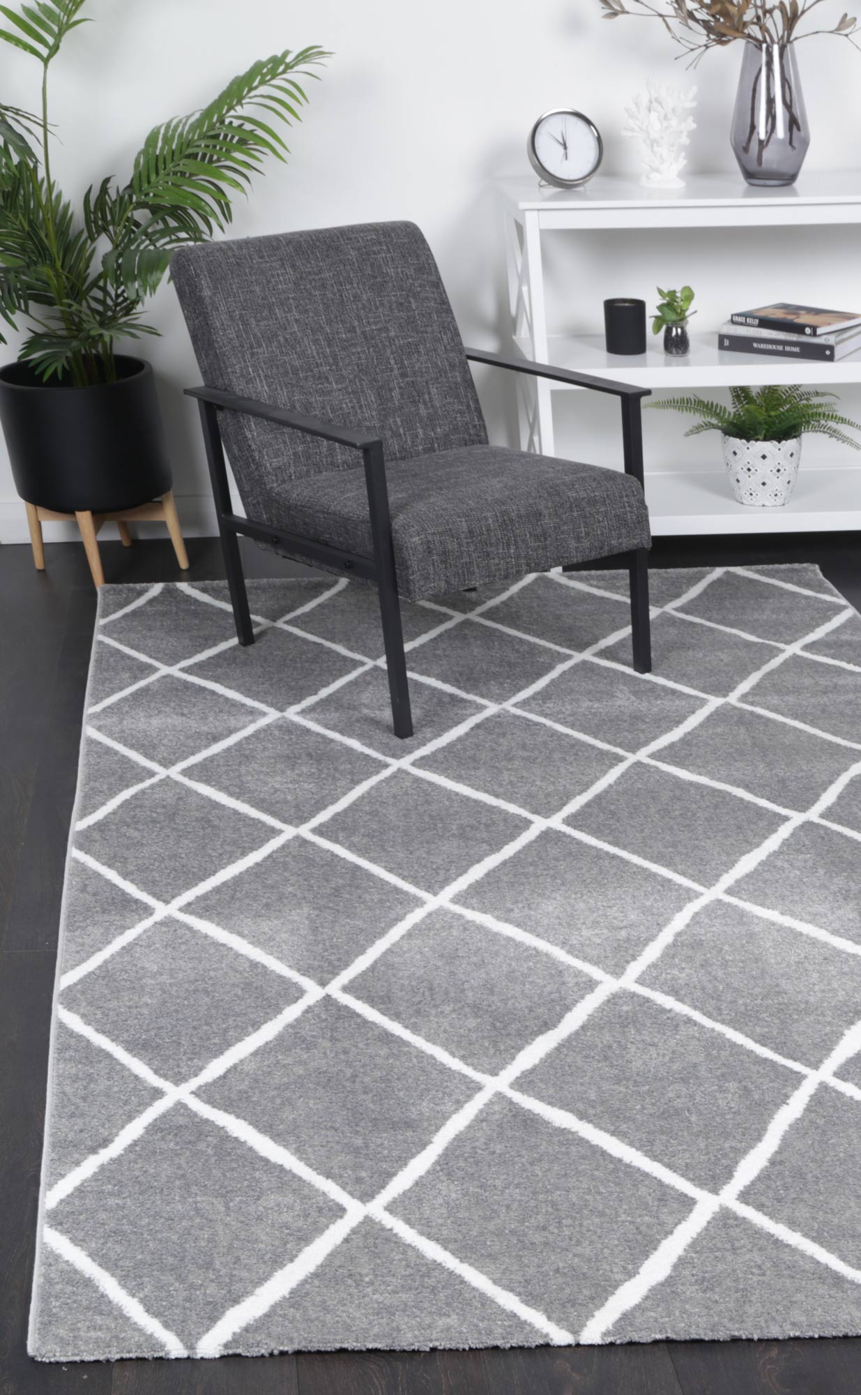 Driftsea Trellis Grey Contemporary Rug