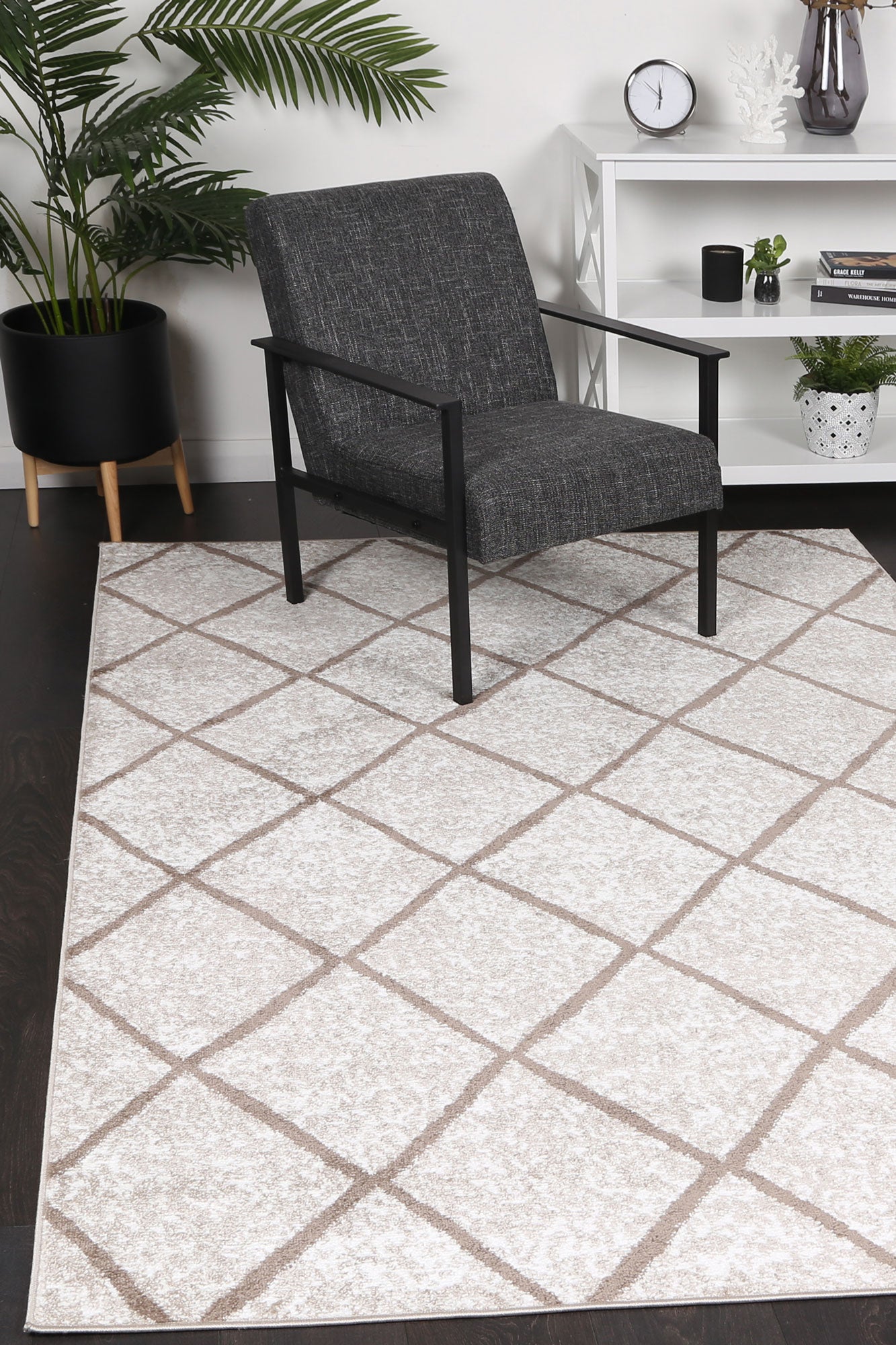 Driftsea Trellis Latte Contemporary Rug