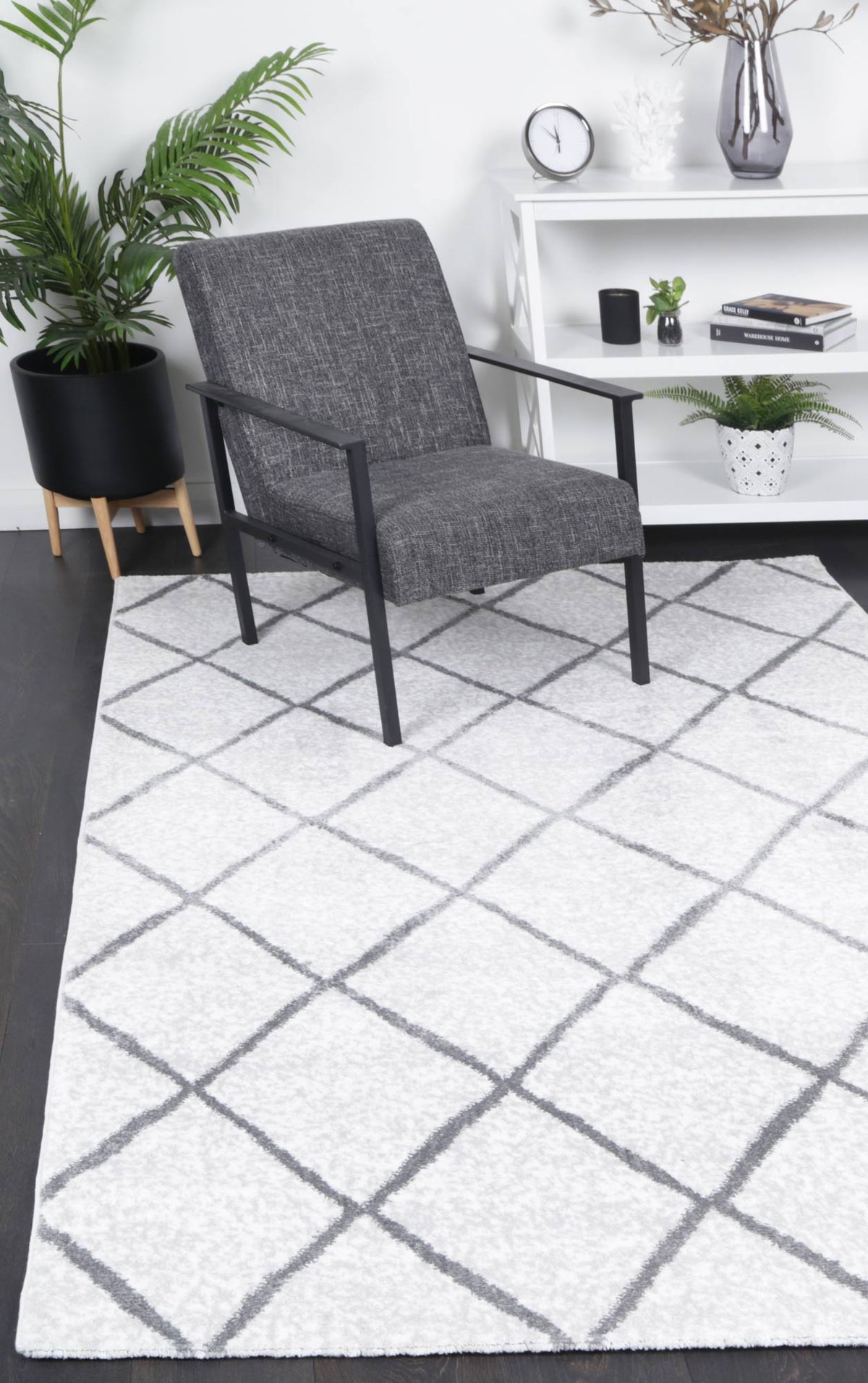 Driftsea Trellis Silver Contemporary Rug