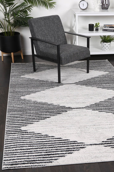 Driftsea Diamond Charcoal Contemporary Rug