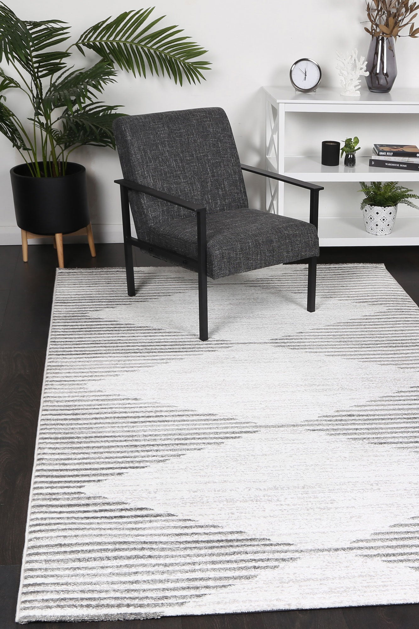 Driftsea Diamond Silver Contemporary Rug