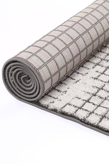 Aquaelle Bacchus Geometric Grey Rug