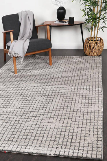 Aquaelle Bacchus Geometric Grey Rug