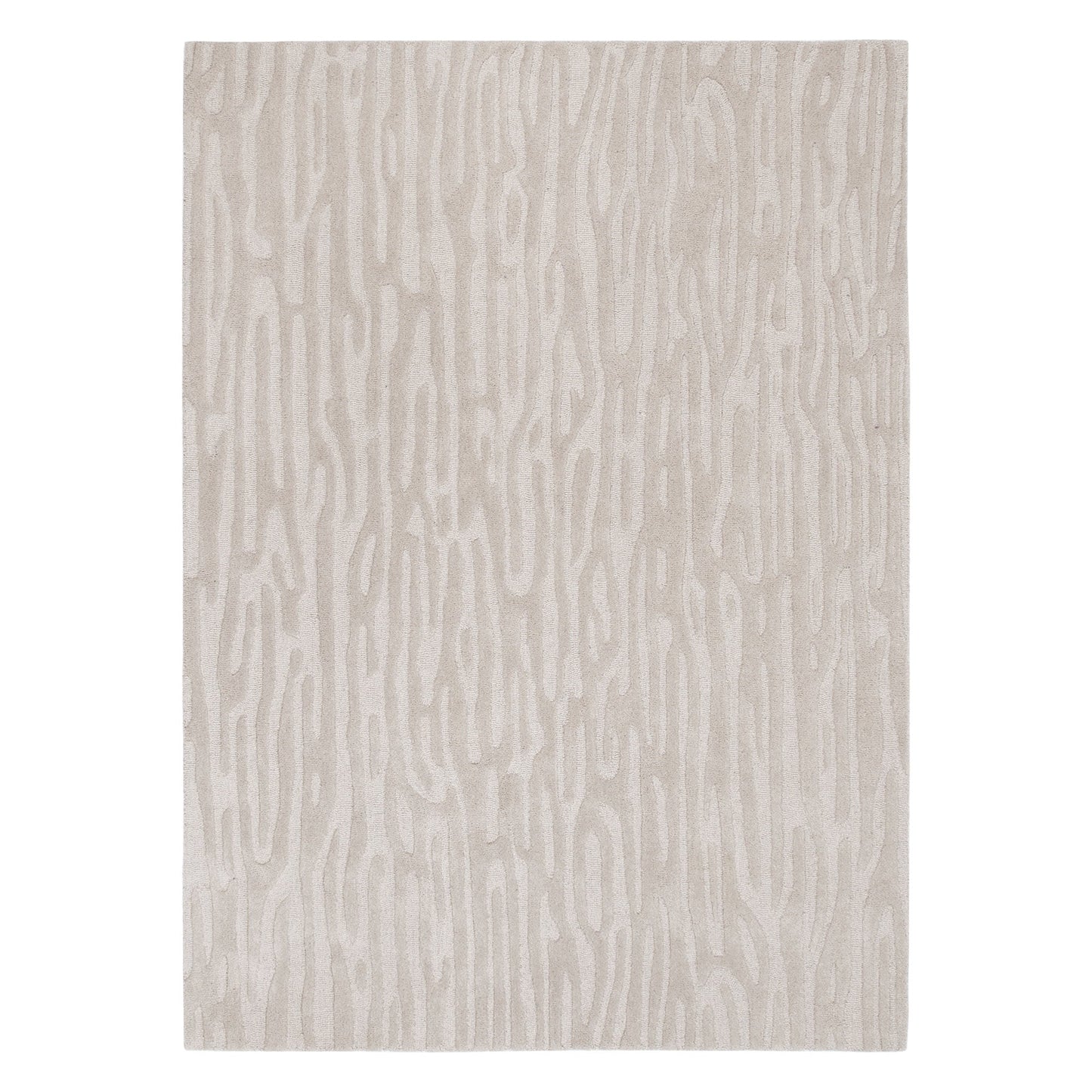 Frayla Sandstorm Beige Wool Rug