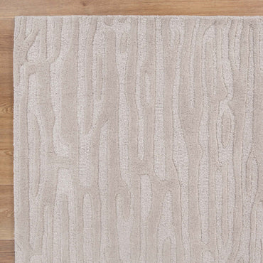 Frayla Sandstorm Beige Wool Rug